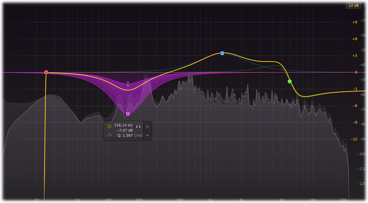 Interactive EQ display