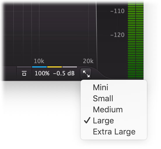 FabFilter Pro-Q 3 Resize Button