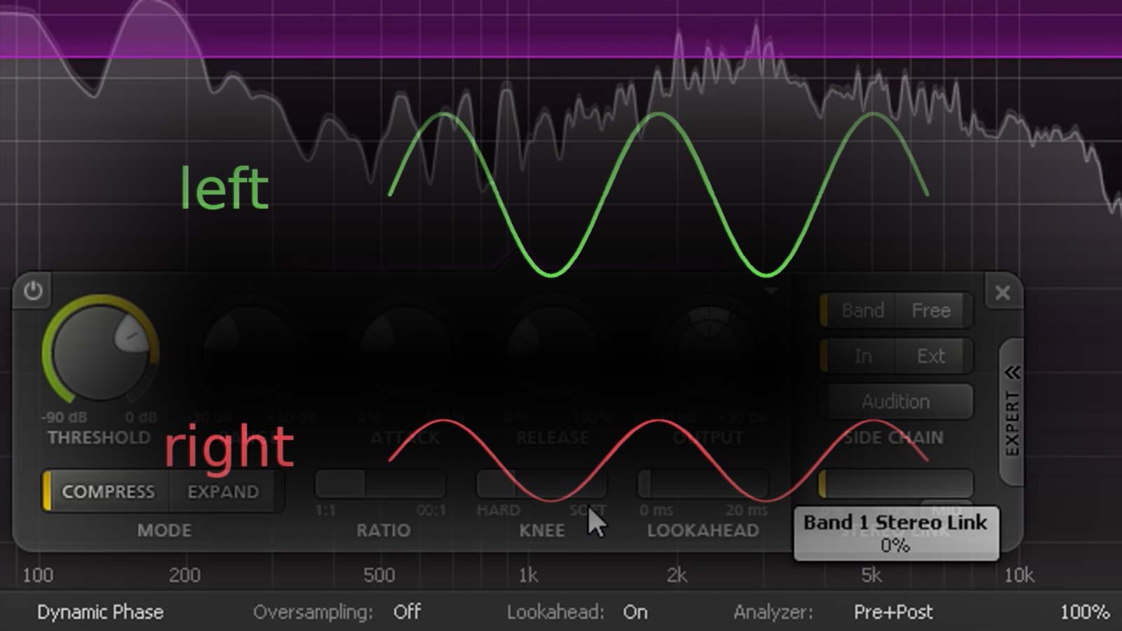 Compressor stereo linking