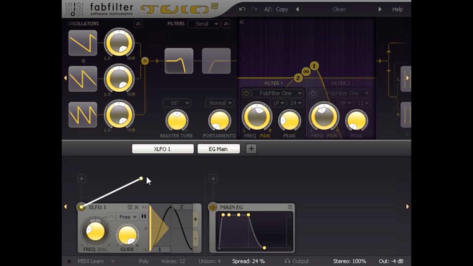 Screenshot of Sound design with FabFilter Twin 2 – 1/2